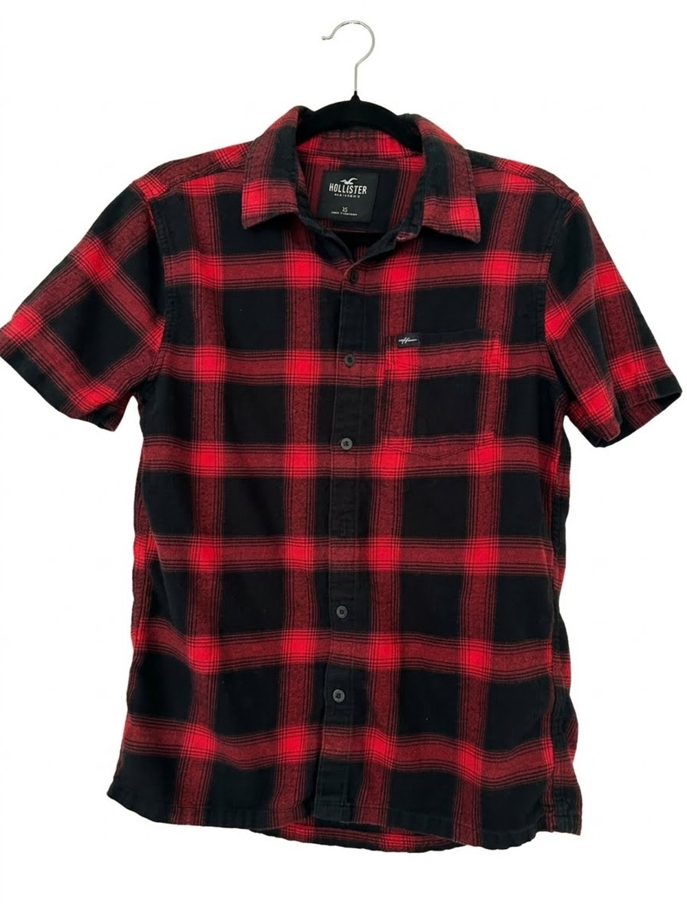 Hollister Western Cowboy Skater Surfer Streetwear Plaid Button-Down Shirt XS